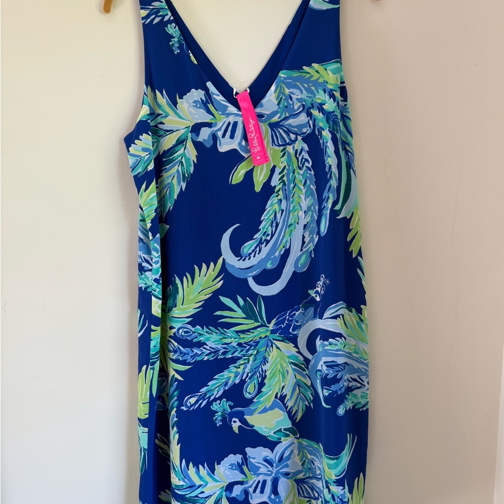 Lilly Pulitzer Tropical Blue and Green Mini Dress